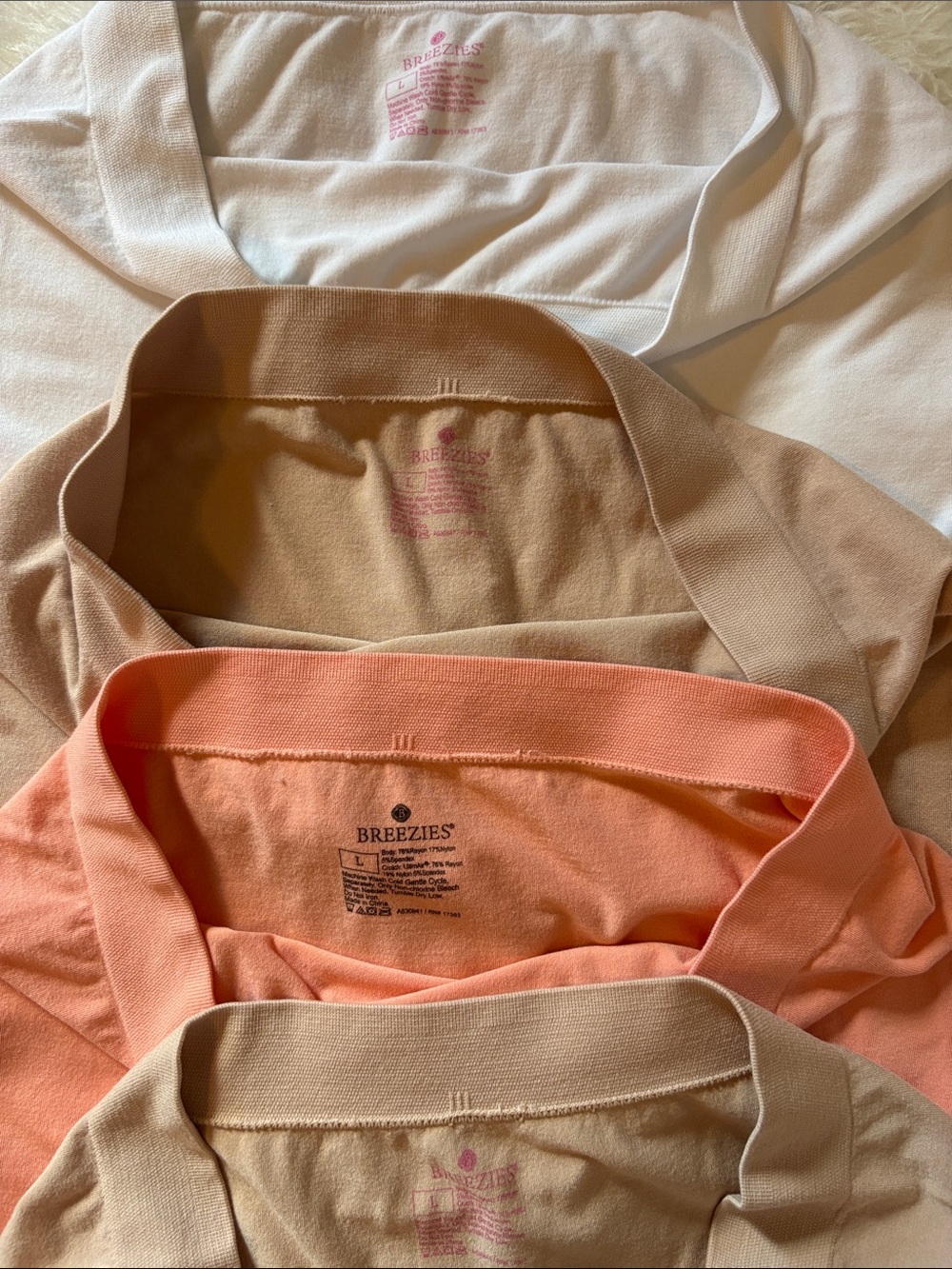 Breezies Seamless Smoothing Mid-Thigh Short Set - Set of 4 - Picture 4 of 5
